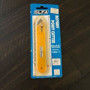 OLFA Rotary Point Cutter - Model Tec-1 in Yellow for Sewing & Crafts